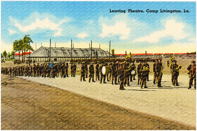 Pineville, LA: Leaving theatre, Camp Livingston