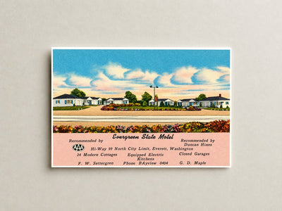 Everett, WA: Evergreen State Motel, Hi-Way 99 north city limits