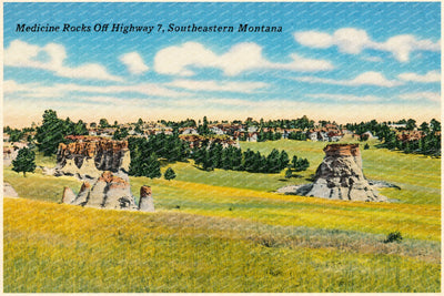 MT: Medicine Rocks off Highway 7, Southeastern Montana