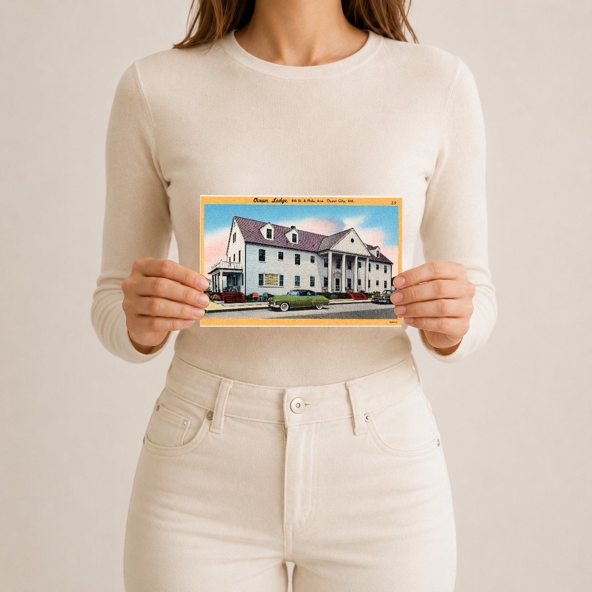 Ocean Lodge, 8th St. & Phila. Ave., Ocean City, MD — Vintage Maryland Postcard