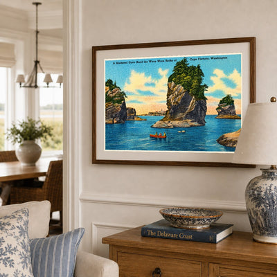 Flattery, Cape, WA: A sheltered cove amid the wave worn Rock of Cape Flattery