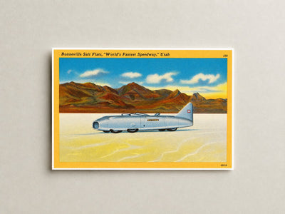 Bonneville Salt Flats, UT: Bonneville Salt Flats, "World's fastest speedway." Utah