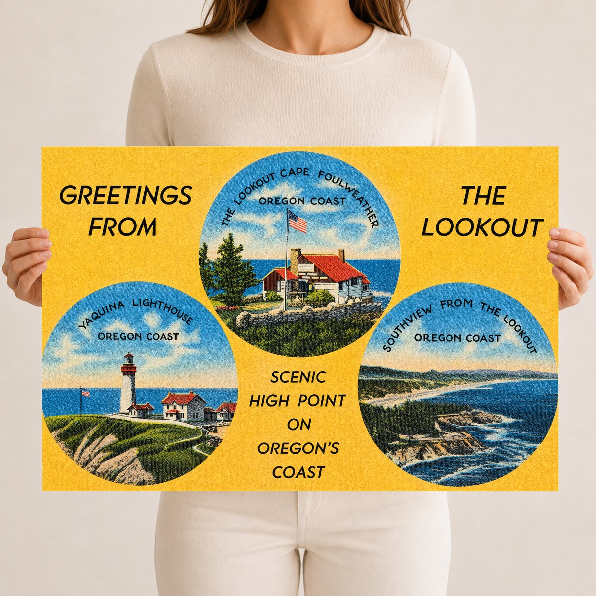 Foulweather, Cape, OR: Greetings from the Lookout, scenic high point on Oregon's coast