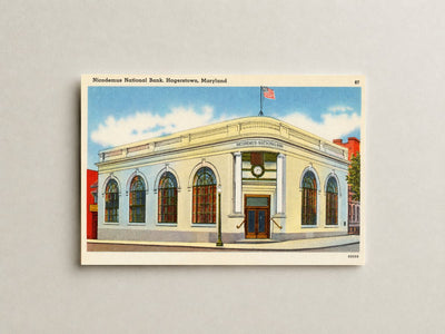Nicodemus National Bank, Hagerstown, Maryland — Vintage Maryland Postcard