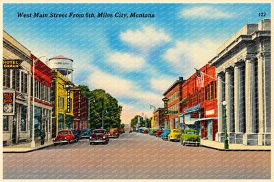 Miles City, MT: West Main Street from 6th
