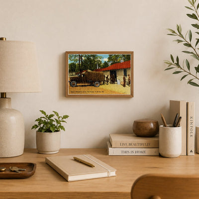 Supply warehouse scene, Fort George G. Meade, MD — Vintage Maryland Postcard