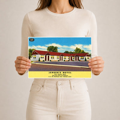 Richfield, UT: Jensen's Motel, new, modern, quiet, one-half block off highway, U.S. 89