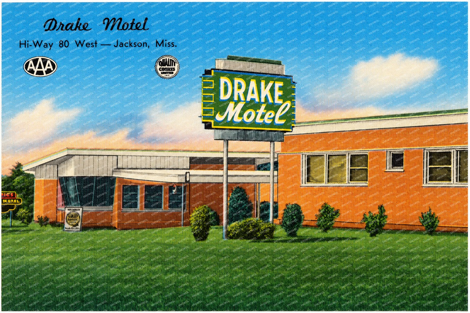 Jackson, MS: Drake Motel, Hi-Way 80 West -- Jackson