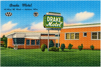 Jackson, MS: Drake Motel, Hi-Way 80 West -- Jackson