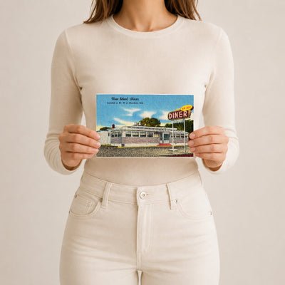 New Ideal Diner, located on Rt. 40 at Aberdeen, MD — Vintage Maryland Postcard