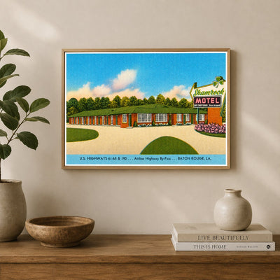 Baton Rouge, LA: Shamrock Motel, U. S. Highways 61-65 & 190... Airline Highway By-Pass... Baton Rouge