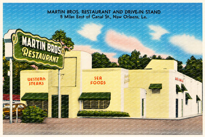 New Orleans, LA: Martin Bros. Restaurant and Drive-In Stand, 5 miles east of Canal St.