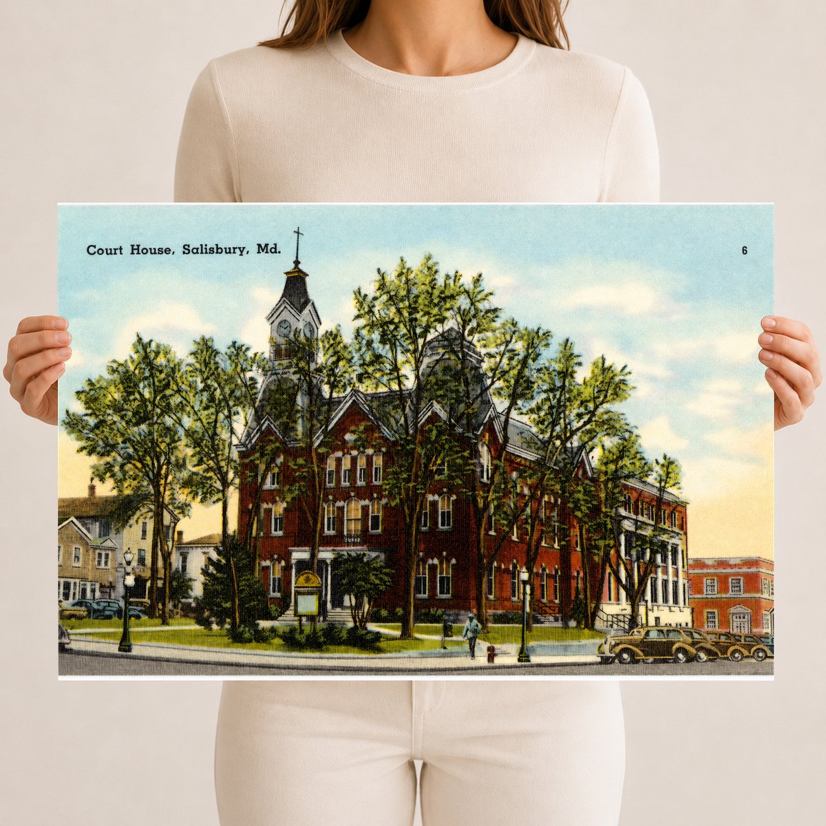 Court House, Salisbury, MD — Vintage Maryland Postcard