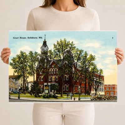 Court House, Salisbury, MD — Vintage Maryland Postcard
