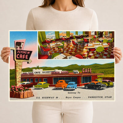Panguitch, UT: Flying M Café, U.S. Highway 89... Gateway to Bryce Canyon... Panguitch
