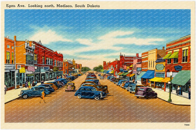 Madison, SD: Egan Ave. looking north