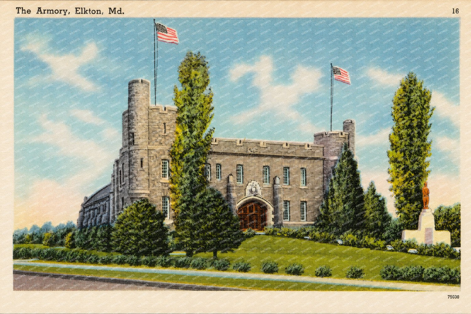 The Armory, Elkton, MD — Vintage Maryland Postcard