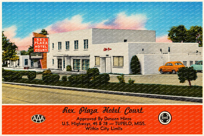 Tupelo, MS: Rex Plaza Hotel Court, U.S. Highways, 45 & 78 -- Tupelo