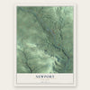 Newport, New York map print, the full design