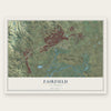 Fairfield, California map print, the full design