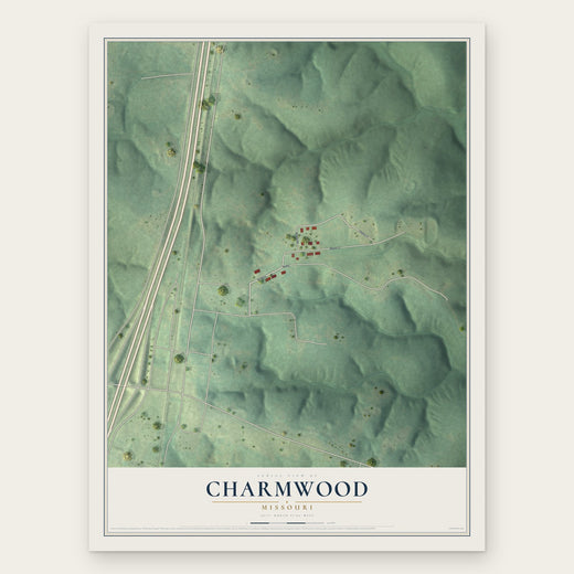 Charmwood, Missouri map print, the full design