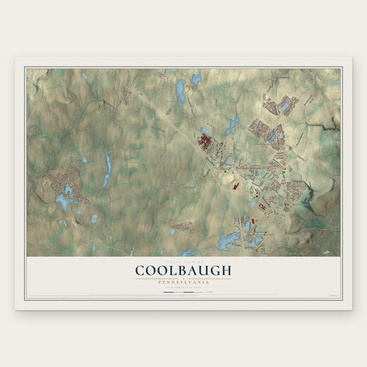 Coolbaugh, Pennsylvania map print, the full design