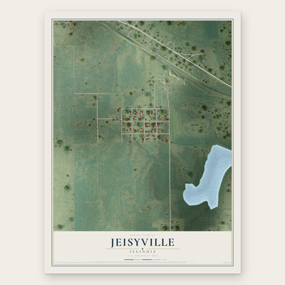 Jeisyville, Illinois map print, the full design