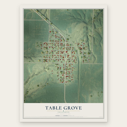 Table Grove, Illinois map print, the full design