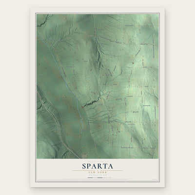 Sparta, New York map print, the full design