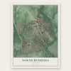 North Bethesda, Maryland map print, the full design