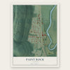 Paint Rock, Alabama map print, the full design