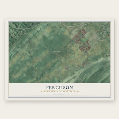 Ferguson, Centre County, Pennsylvania map print, the full design