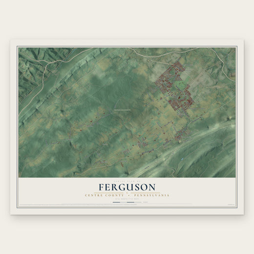 Ferguson, Centre County, Pennsylvania map print, the full design