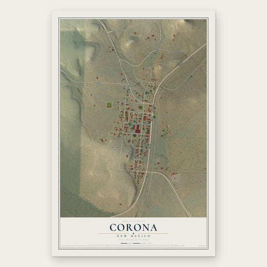 Corona, New Mexico map print, the full design