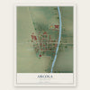 Arcola, Mississippi map print, the full design