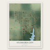 Standard City, Illinois map print, the full design