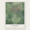 Kankakee, Illinois map print, the full design