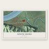 South Shore, Kentucky map print, the full design
