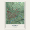 Monroe, Washington map print, the full design