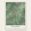 Greensboro, Georgia map print, the full design
