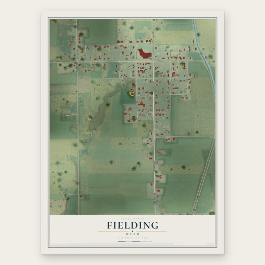 Fielding, Utah map print, the full design