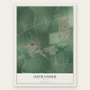 Ostrander, Ohio map print, the full design