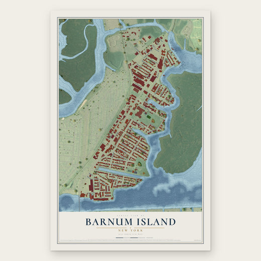 Barnum Island, New York map print, the full design