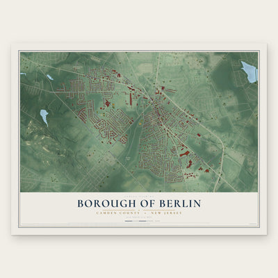 Borough of Berlin, Camden County, New Jersey map print, the full design