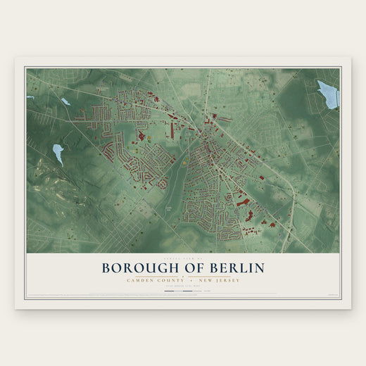 Borough of Berlin, Camden County, New Jersey map print, the full design