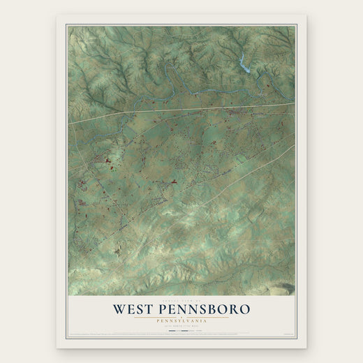 West Pennsboro, Pennsylvania map print, the full design