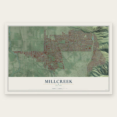 Millcreek, Utah map print, the full design