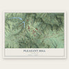 Pleasant Hill, Tennessee map print, the full design