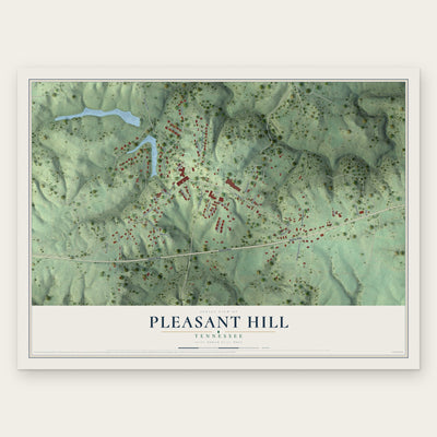 Pleasant Hill, Tennessee map print, the full design