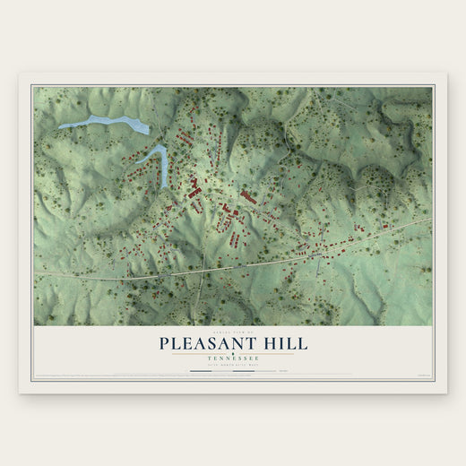 Pleasant Hill, Tennessee map print, the full design